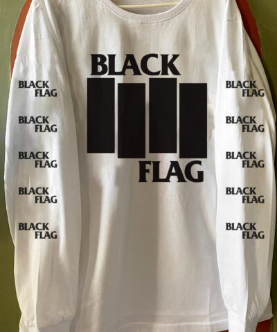 Black Flag - Logo - White Longsleeve Tshirt
