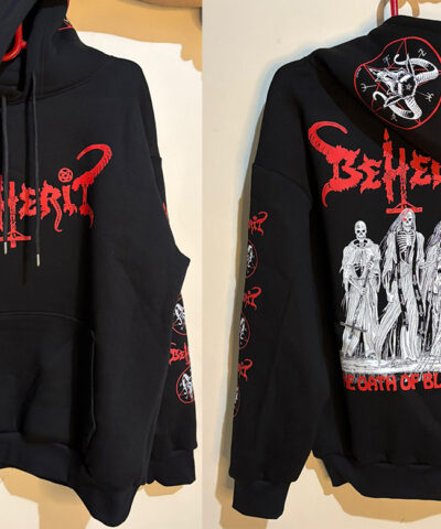 Beherit - The Oath of Black Blood - Hoodie with Front - Back - Arm - Hood Print