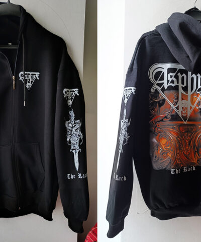 Asphyx - The Rack - Zipper Hoodie with Front - Back - Arm Print