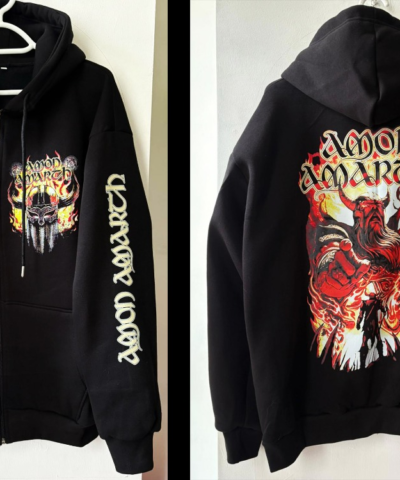 Amon Ammarth - Oden Wants You - Zipper Hoodie with Front - Back - Arm Print