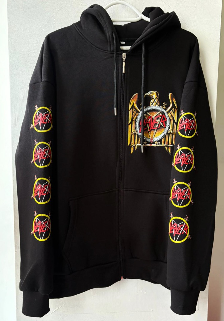 Slayer - South of Heaven - Zipper Hoodie with Front - Back - Arm Print - Image 2