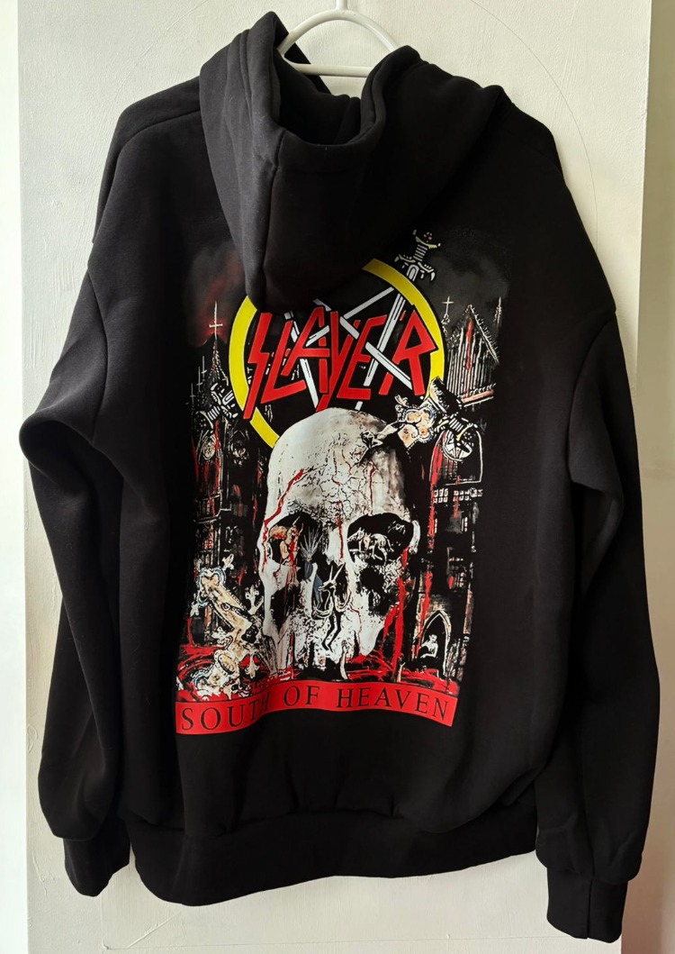 Slayer - South of Heaven - Zipper Hoodie with Front - Back - Arm Print - Image 3