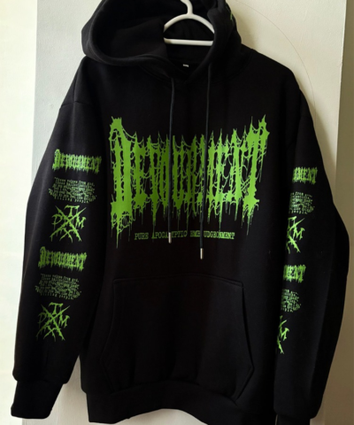 Devourment- TXDM (Green Print) - Hoodie with Front - Back - Arm - Hood Print