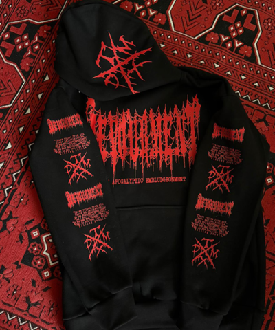 Devourment - TXDM (Red Print) - Hoodie with Front - Back - Arm - Hood Print