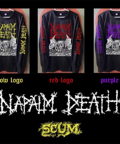 Napalm Death - Scum - LongSleeve Tshirt, Yellow, Red, Purple Logo options
