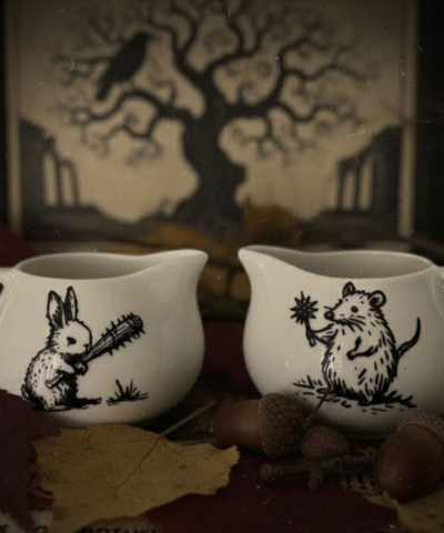 Rabbit and Mouse Decorative Figure