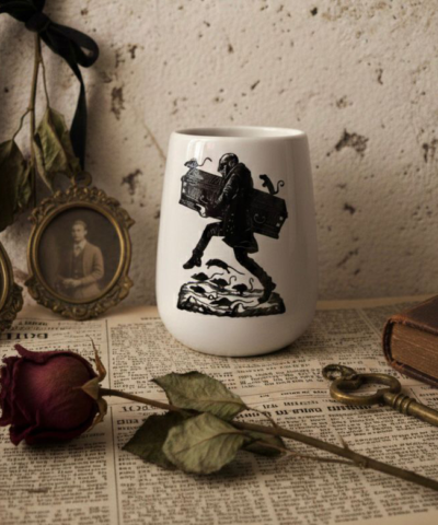 Nosferatu Small Vase - Dracula Inspired Porcelain Figurine Vase - Gothic Home Decor