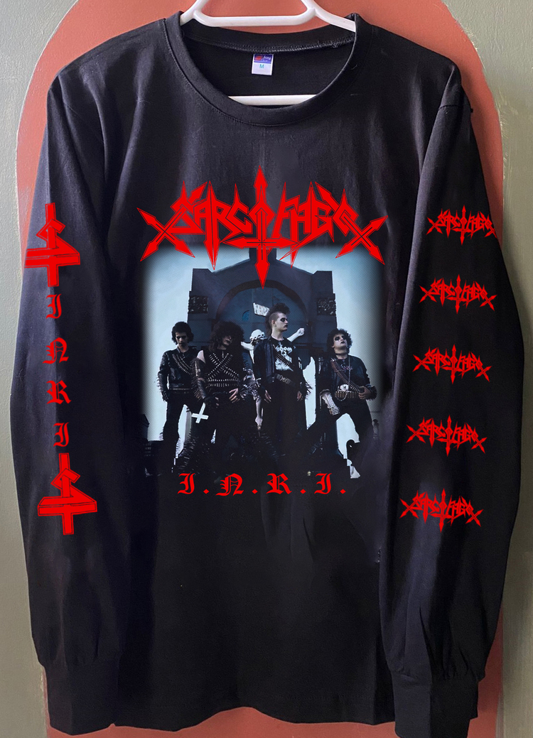 Sarcofago - INRI - Black LongSleeve Tshirt - Image 3