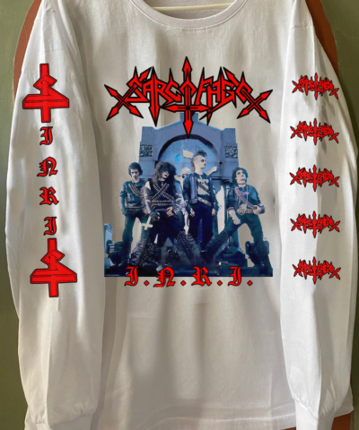 Sarcofago - INRI - White LongSleeve Tshirt