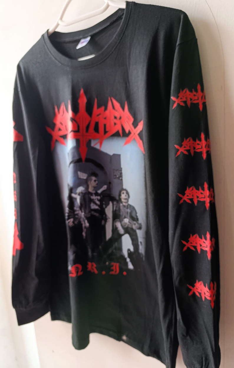Sarcofago - INRI - Black LongSleeve Tshirt - Image 2